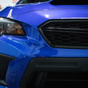blue subaru front bumper